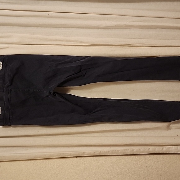 Girls moto-style black jeggings with zipper ankles, size large. - Picture 5 of 5